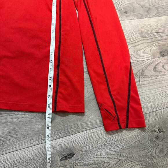 ID Ideology Colorblock Performance Shirt Size L Red Black Long Sleeve Athleisure - Picture 10 of 16